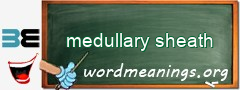 WordMeaning blackboard for medullary sheath